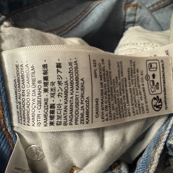 Levi's Premium Baggy Dad Jeans Light Wash Distressed Waist 25 - Picture 10 of 10